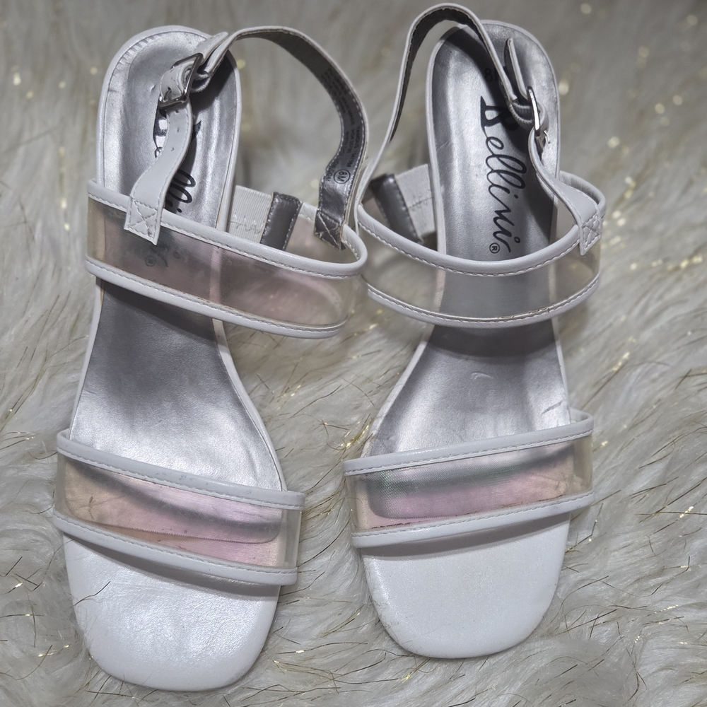 Bellini Women's White and Silver Sandals
